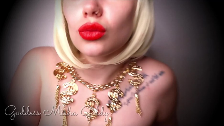 The Goldy Rush - You Jerk Off To My Lip Fetish Clips Day After Day Obsessing Over My Face And Body - Mistress Misha Goldy - Russianbeauty